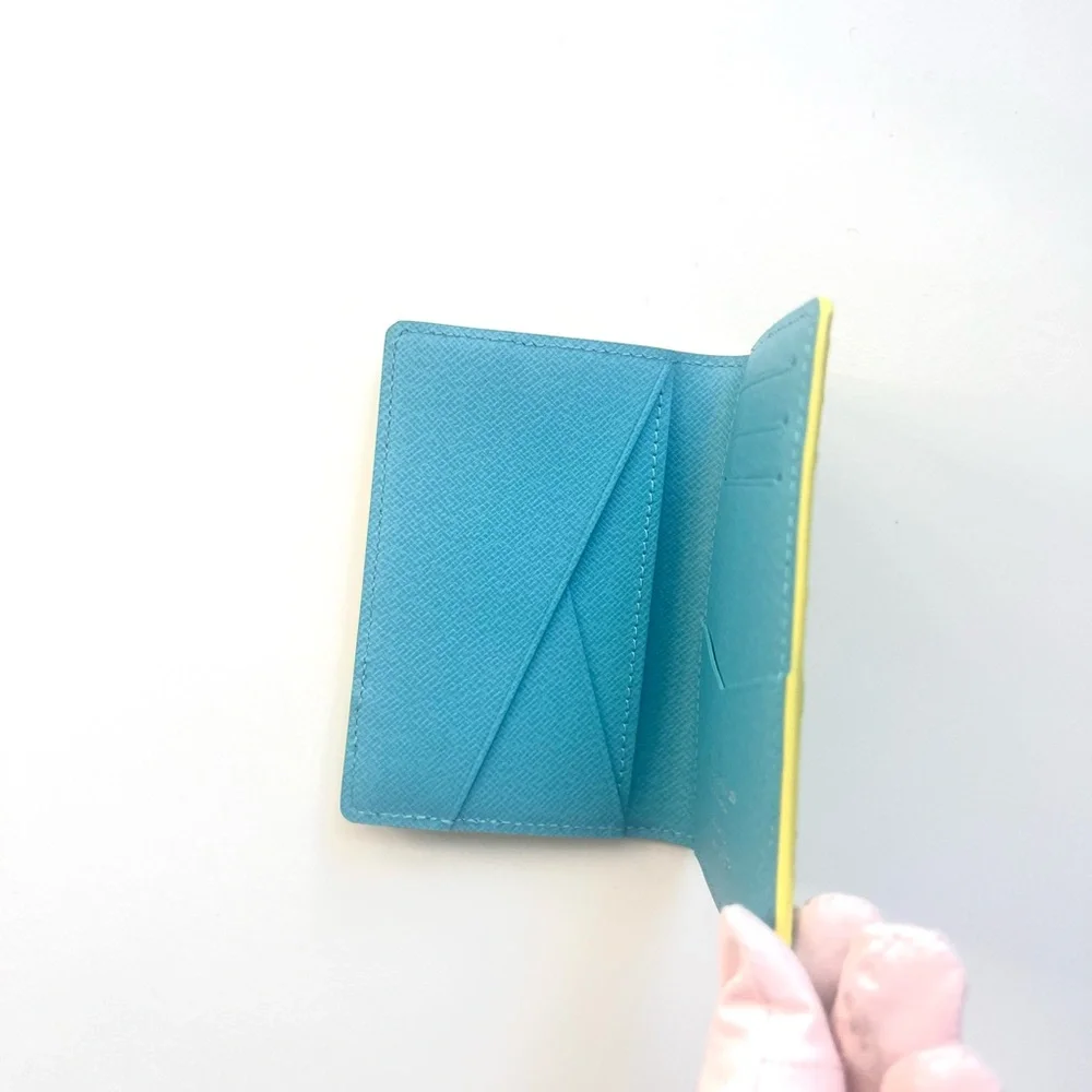 🔥 LOUIS VUITTON Pocket Organizer in bright yellow and blue.